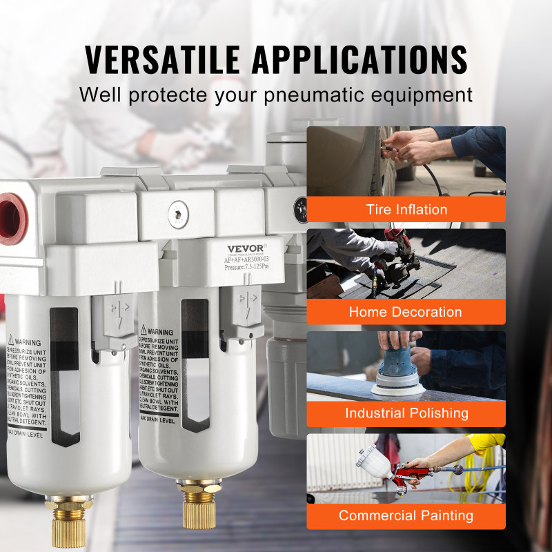 VEVOR Air Compressor Filter 3/8", Air Drying System
