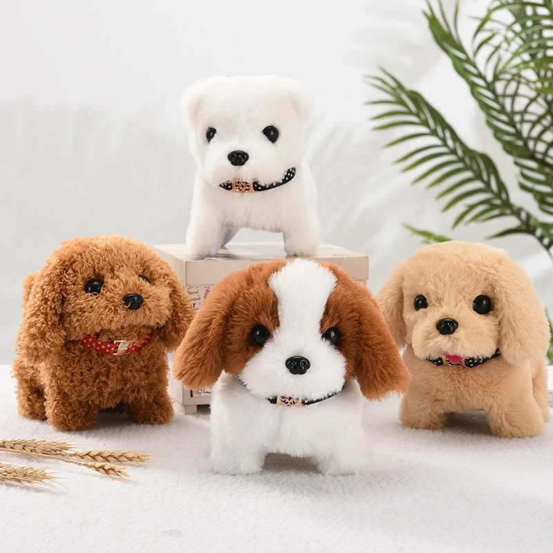 Baby Toy Dogs That Walk Tail Wagging Plush Interactive Electronic Pets Puppy Montessori Toys For Girls Toddlers Kids
