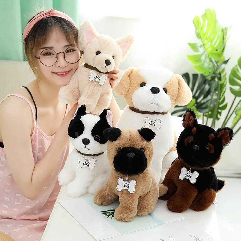 Cute Electronic Interactive Many Kinds Of Plush Puppy Toys Barking Wagging Tail For Babies And Kids